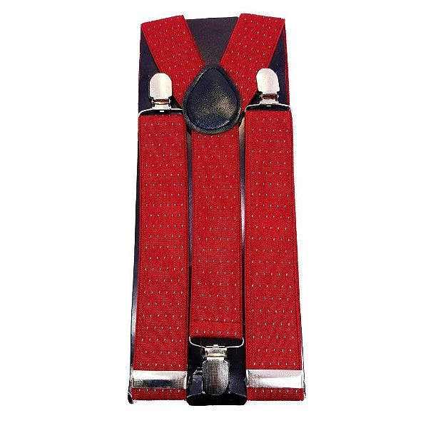 Suspensório Masculino Vermelho Poá Luxo - O Gravateiro - Gravatas,  Acessórios e Moda Masculina