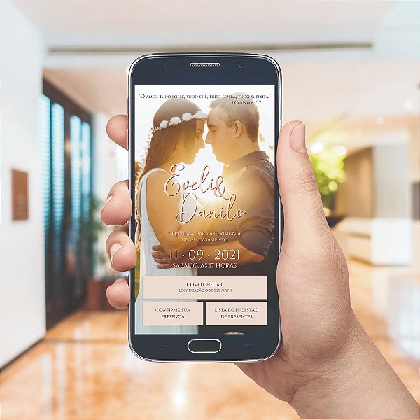 Convite De Casamento Digital / Virtual Interativo Com Foto