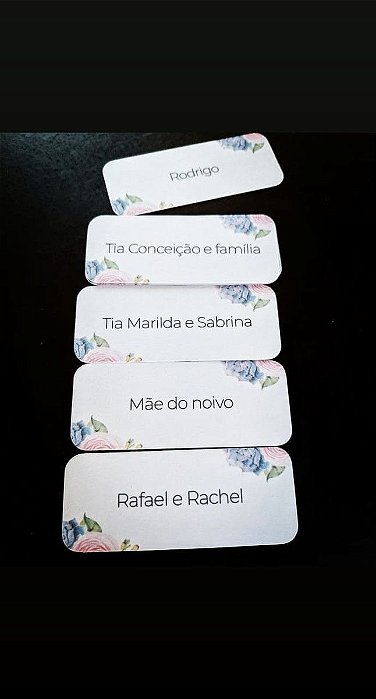 Tags De Convidado Floral