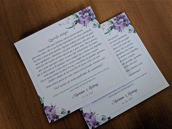 Convite Para Padrinhos