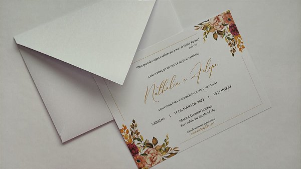 Convite Casamento Terroso