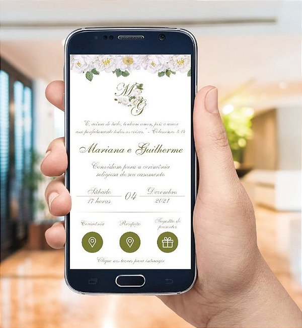 Convite De Casamento Digital Virtual Interativo Bellagi Convites 9410
