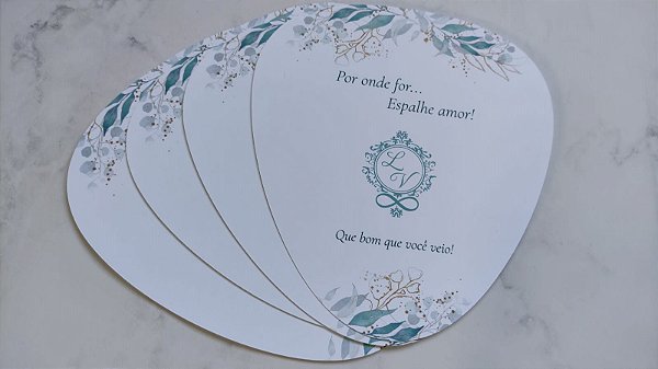 Ventarola Personalizada azul serenity