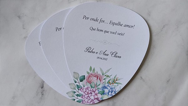 Ventarola Personalizada Lilás e Serenity