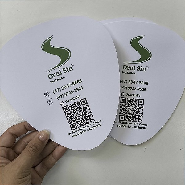Ventarola Leque Personalizado Corporativo Oral Clean