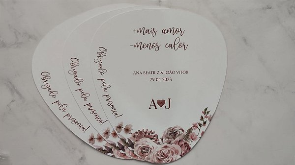 Ventarola Personalizada Rosê