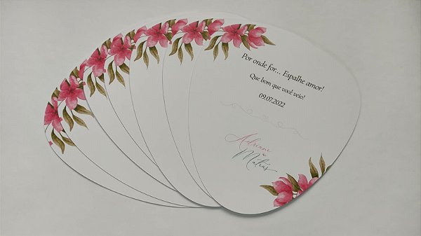 Ventarola Personalizada Rosa/Rose