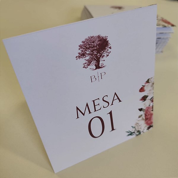 Menu com numerador de mesa