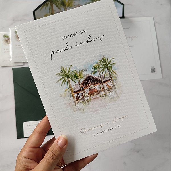 Manual de Padrinhos Caderno Encarte Aquarela
