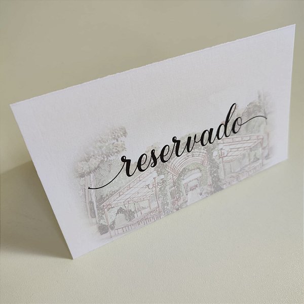 Reservado de Mesa para Casamento Aquarela Ravena Garden
