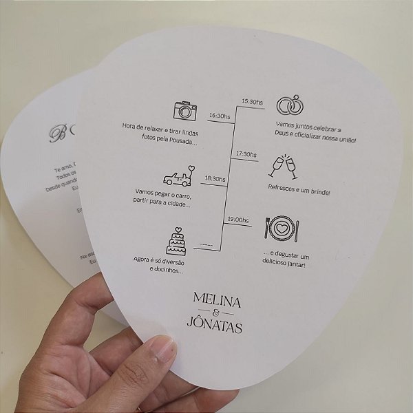 Ventarolas / Leque Personalizado Frente e Verso com Música