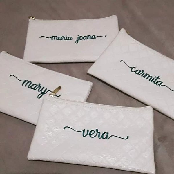 Nécessaire Carteira Personalizada Verde Esmeralda