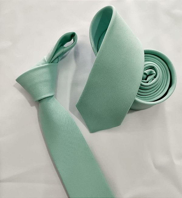 Gravata Padrinhos Verde Menta Oxford