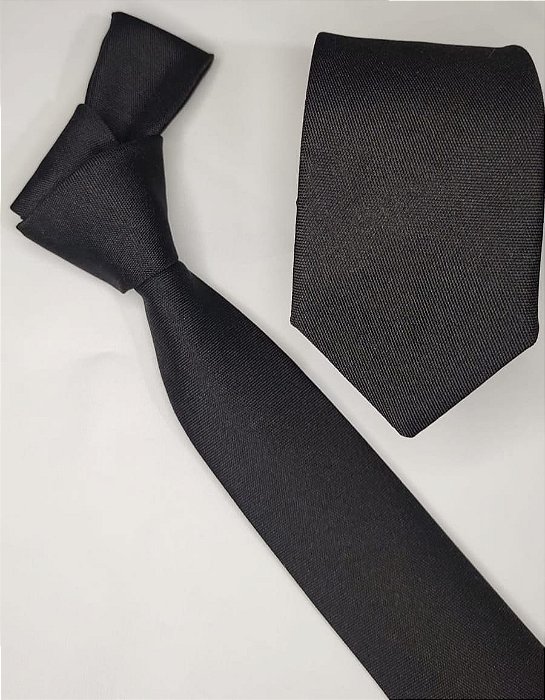 Gravata Padrinhos Preto Oxford