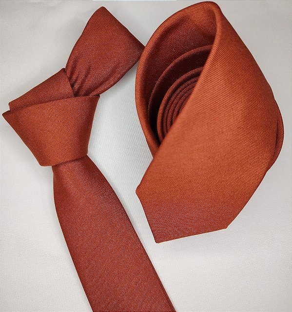 Gravata Padrinhos Terracota Oxford