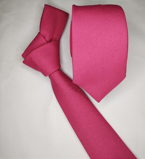 Gravata Padrinhos Fucsia Magenta Pink Oxford