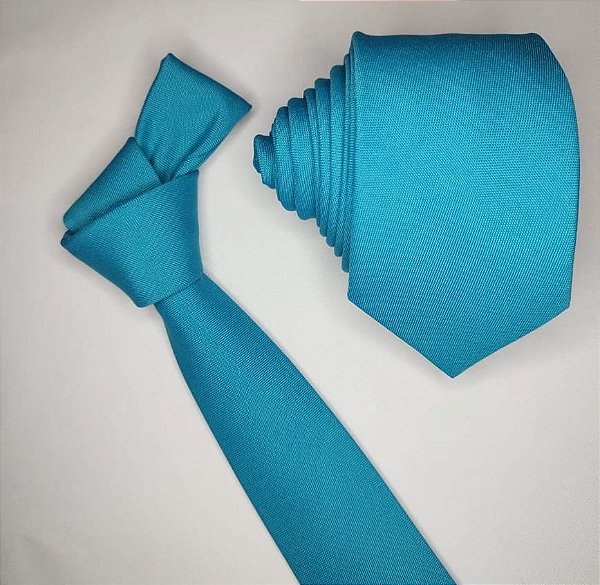 Gravata Padrinhos Azul Turquesa Oxford
