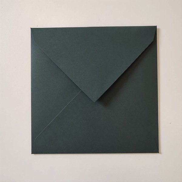 Envelope Quadrado Verde Escuro Santiago