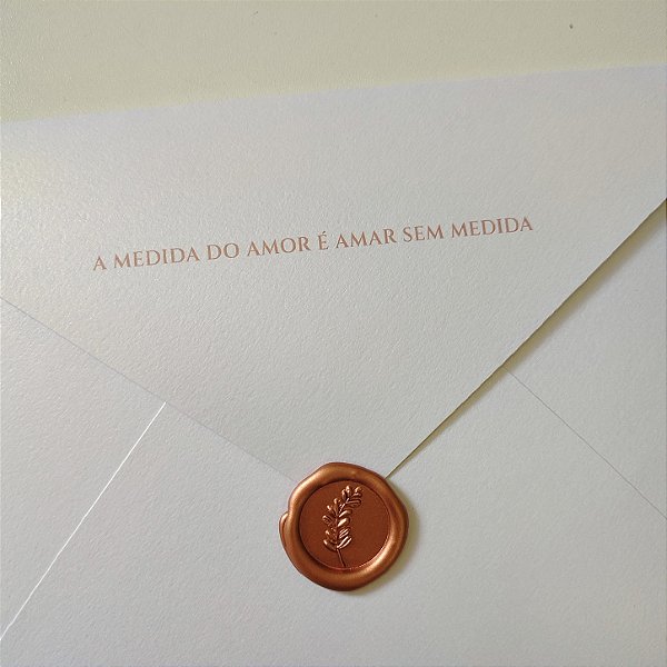 Convite Casamento Forrado Floral Colorido Tons Pasteis Frase com Lacre de Cera