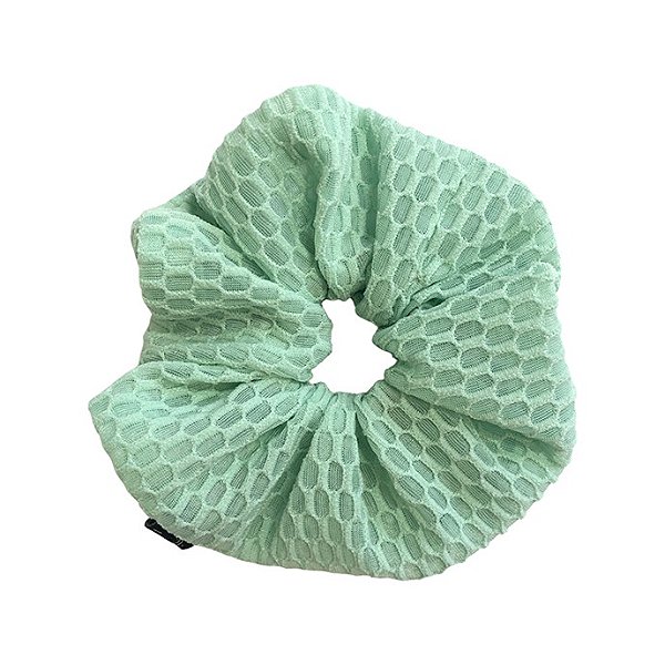 Elástico - Scrunchie Quadriculado Verde