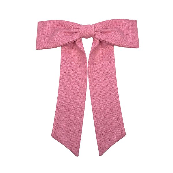 Maxi Laço de Linho Rosa Chiclete