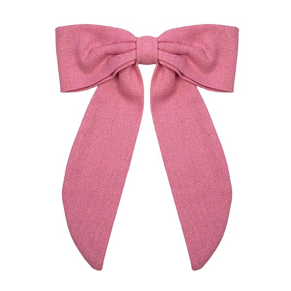 Laço Charlotte M de Linho Rosa Chiclete