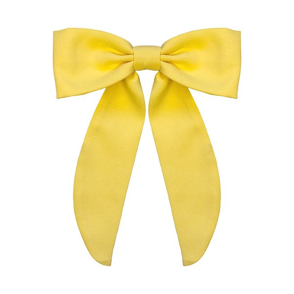 Laço Charlotte M de Crepe Amarelo Claro