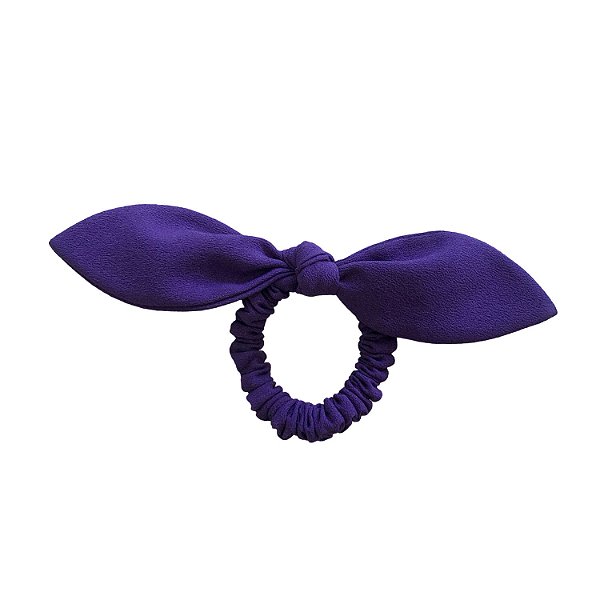 Elástico com Mini Laço de Crepe Roxo