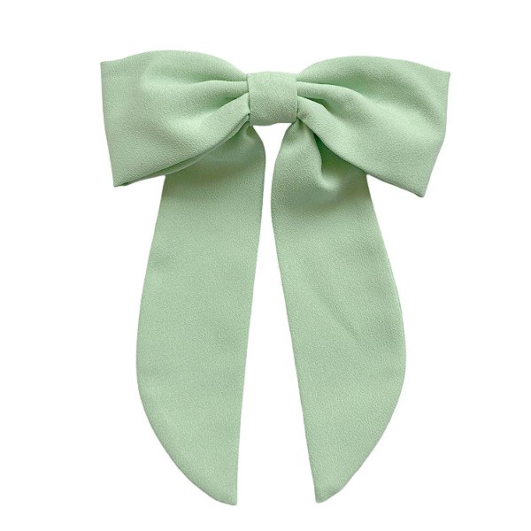 Laço Charlotte M de Crepe Verde Menta