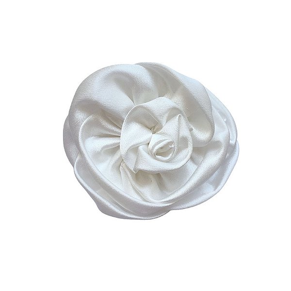 Flor Emily P de Cetim Branco