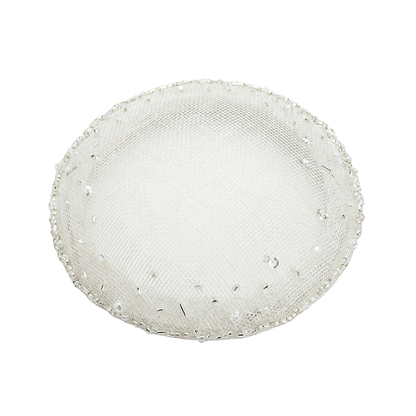 Casquete Branca Bordada