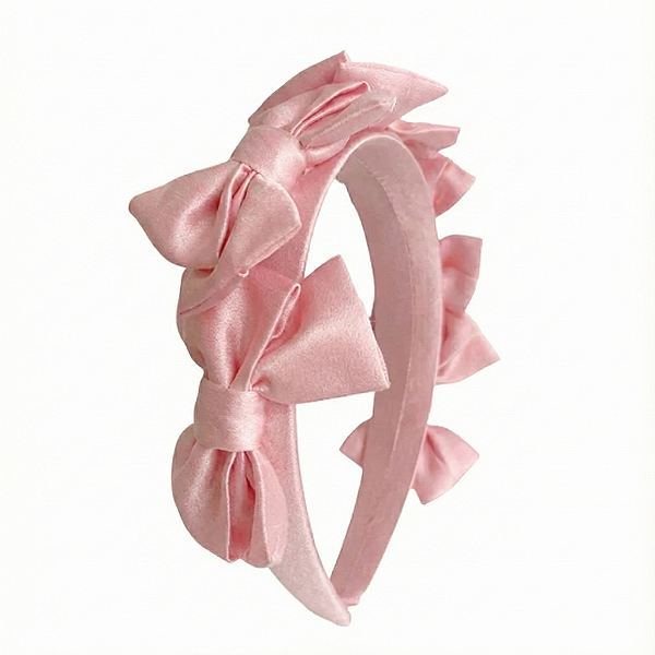 Tiara Aurora de Cetim Rosa Claro