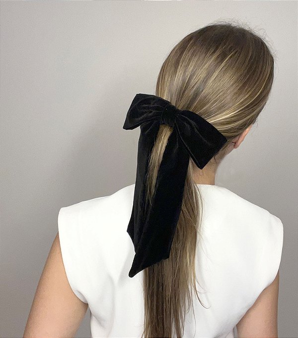 Maxi Laço de Veludo Preto