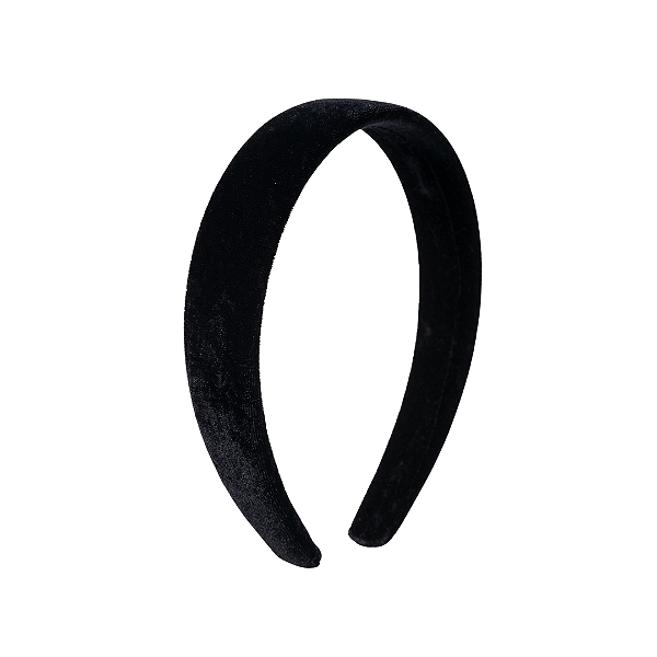 Tiara Flat P Veludo Preto