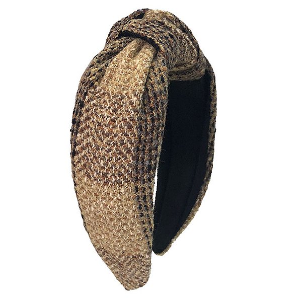 Turbante de Lã Tweed Xadrez