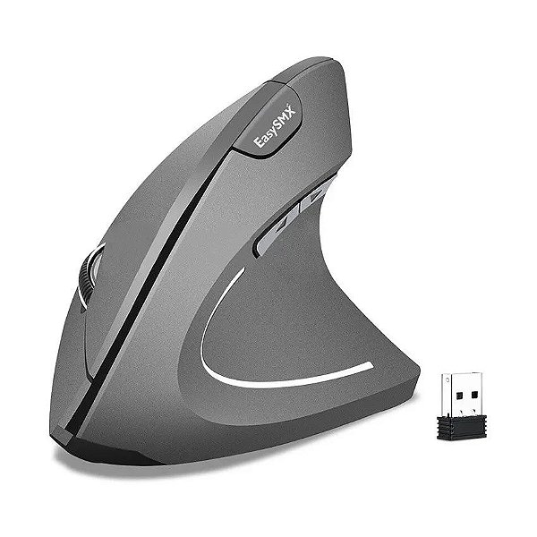 Mouse sem fio G814 vertical  6 botões ópticos ergonômico