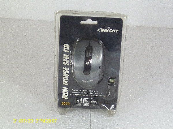 Mini Mouse Sem Fio Bright 0070 - Novo - Lacrado Na Embalagem