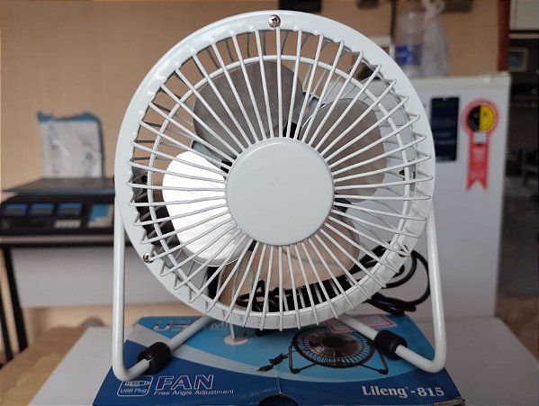 Ventilador de arrefecimento alimentado por USB 4-Blade - Branco