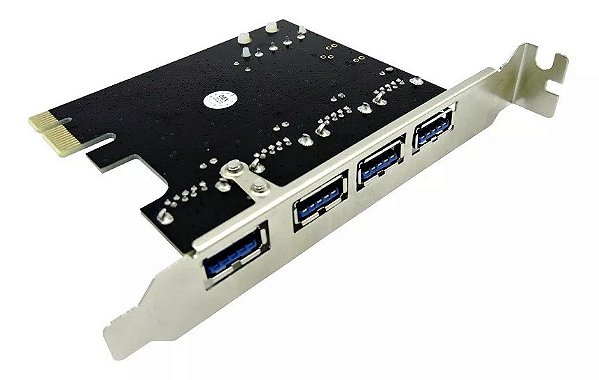 Placa Pci-e Com 4 Portas Externas Usb 3.0 5gbps Pc Desktop
