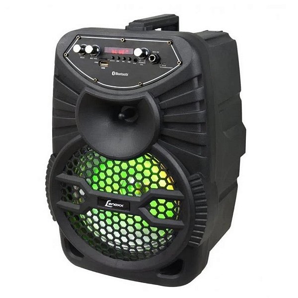 Caixa de Som Amplificada Lenoxx CA100, 120W, Bluetooth, USB, Bateria Interna, Karaokê - Bivolt