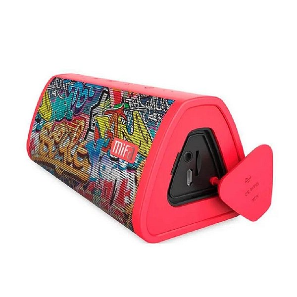 Caixa de Som Portátil Speaker Mifa A10 Bluetooth 4.2 - Graffiti Vermelha:Graffiti Vermelha Graffiti Vermelha