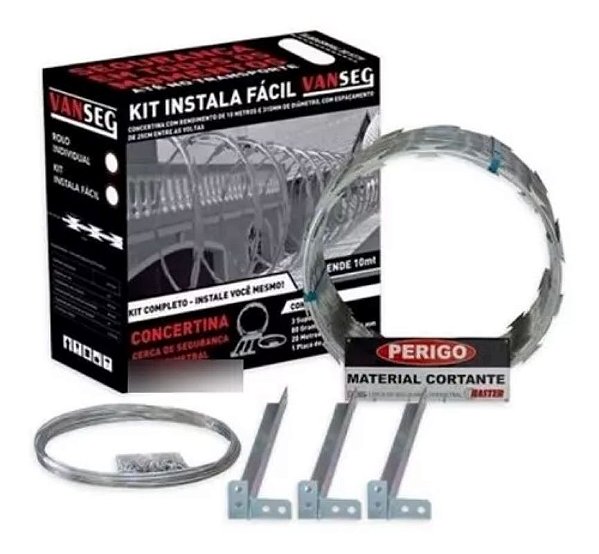Concertina Cerca Cortante Kit Instala Fácil 315 Mm 10 Metros