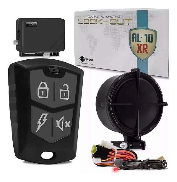 Alarme Al-10 Xr Look Out De Carro Anti Assalto C/ 1 Controle