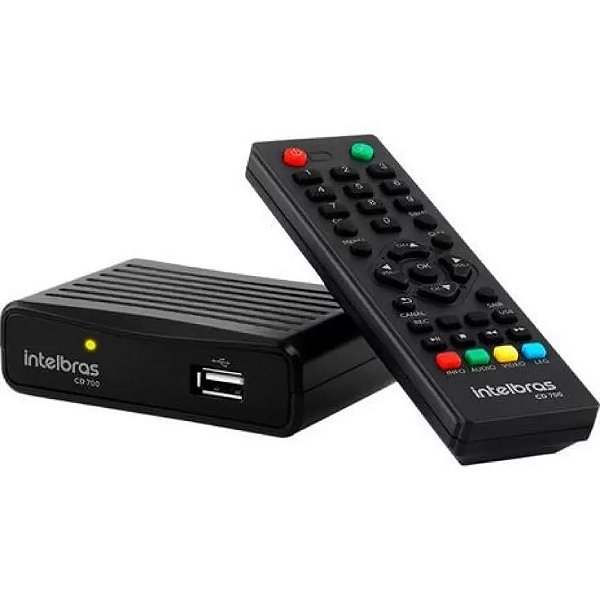 Conversor Digital de Tv Intelbrass com Gravador Cd700 - Preto - Bivolt