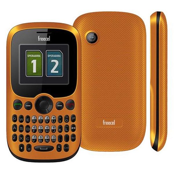 Celular Desbloqueado Freecel 1440 FreeOne Laranja com Dual Chip