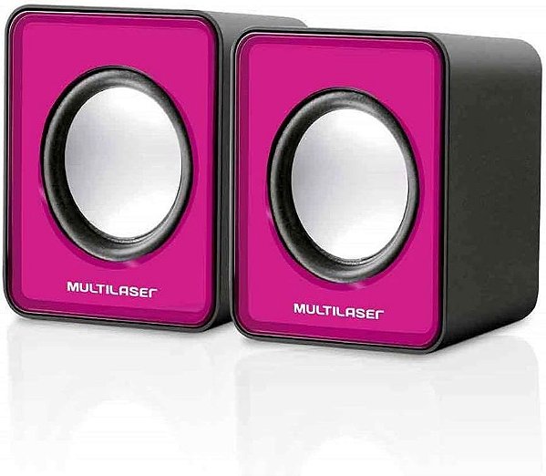 Caixa De Som Mini 3w Usb 2.0 Rosa Sp198 - Multilaser