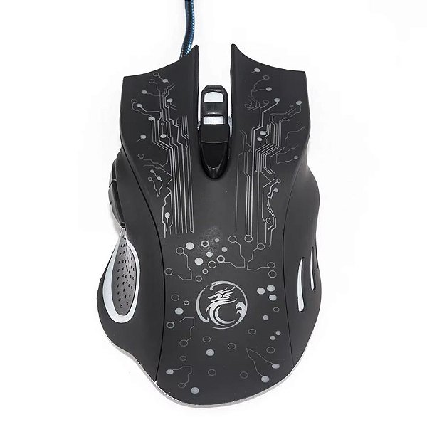 Mouse Gaming Profissional 6 Botões X9 2400DPI IMice - Preto