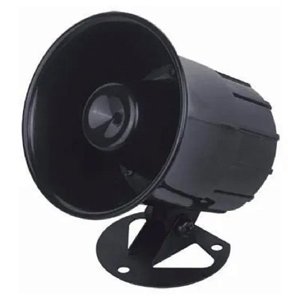 Sirene Alarme Eletrônica Segurança 6 Tons 20w Mxt Hs103