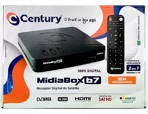Receptor Midia box B7 Century,  Hdtv Sat Regional