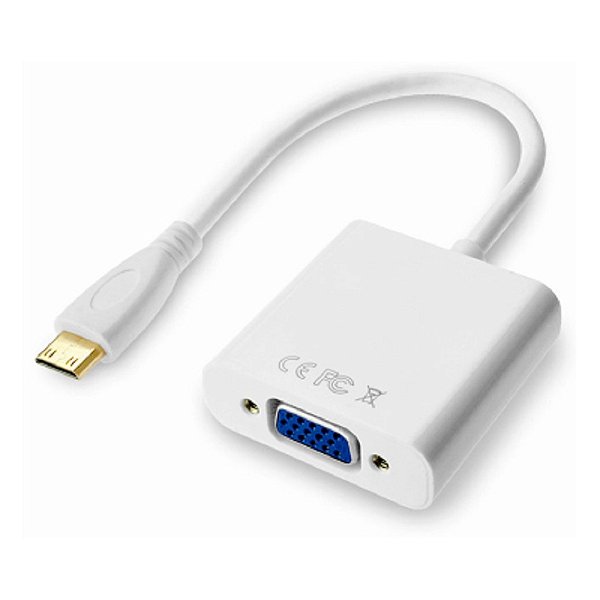 Adaptador Mini-HDMI p/ VGA e áudio P2 FlexPort FX-HVA02